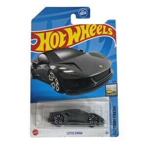 Hot Wheels 2025 Lotus Emira Factory Fresh Black Gray Diecast Car